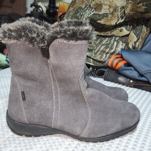SPORTO EUC WOMENS SZ 9  KARMAN WATERPROOF SUEDE LINED SIDE ZIP BOOTS